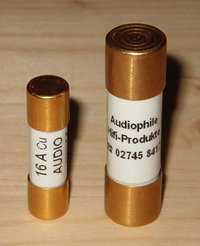 AHP Sicherung 10 x 38 mm Cu vergoldet